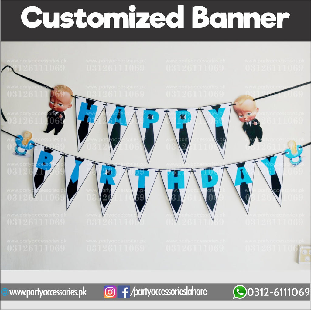 BOSS BABY THEME CUSTOMIZED BUNTING BANNER 
