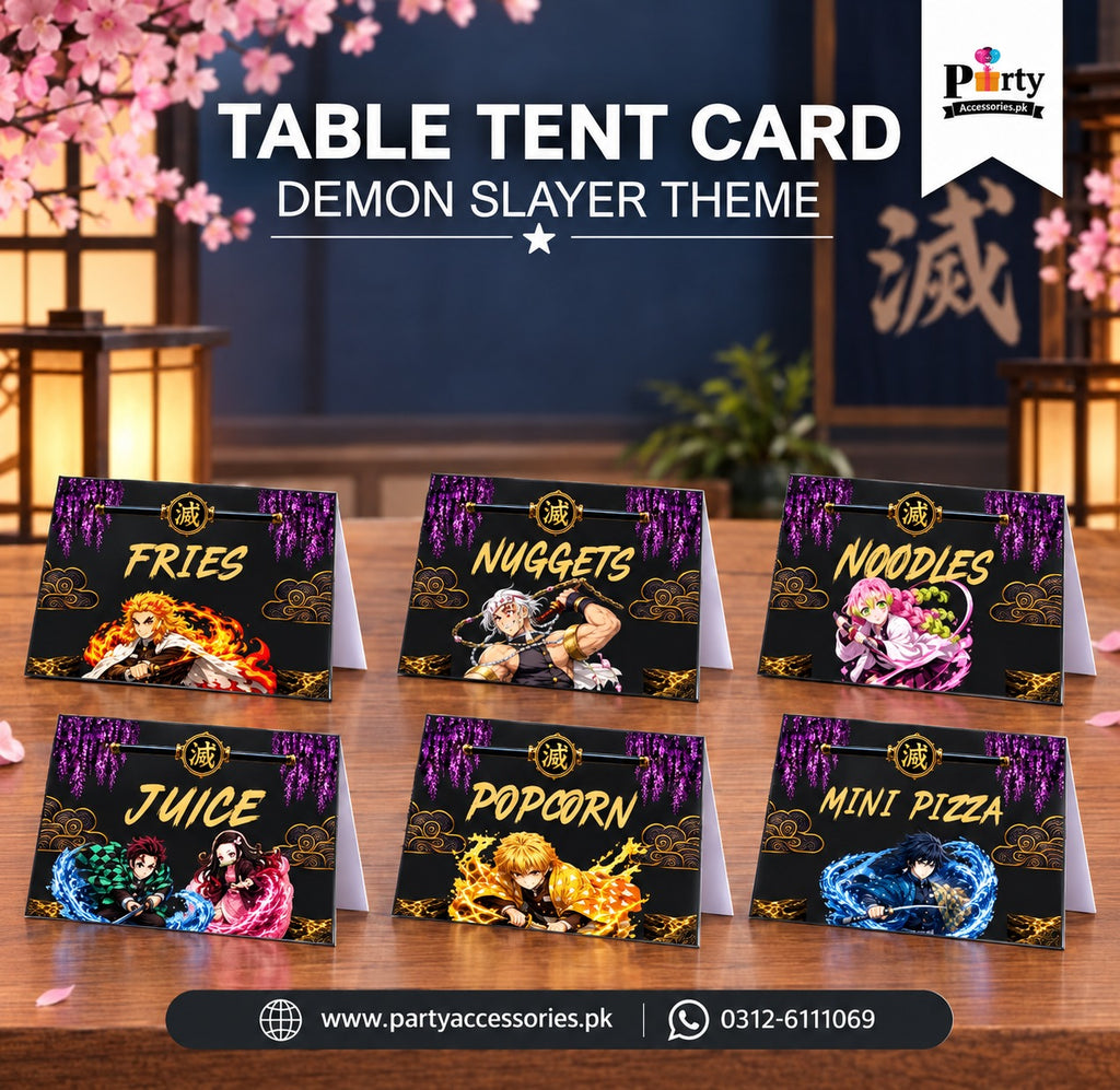Demon Slayer Theme Customized Table Tent Cards