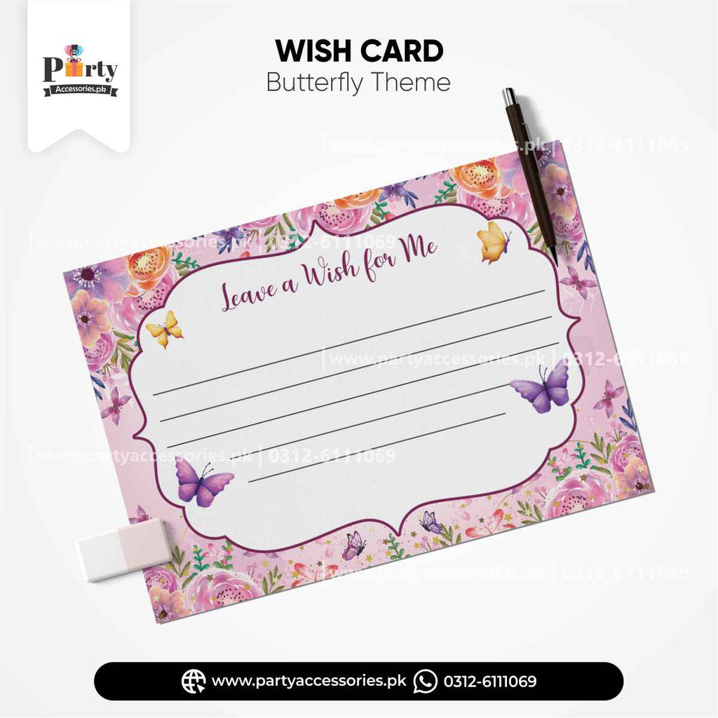Customized wish card in Butterfly theme