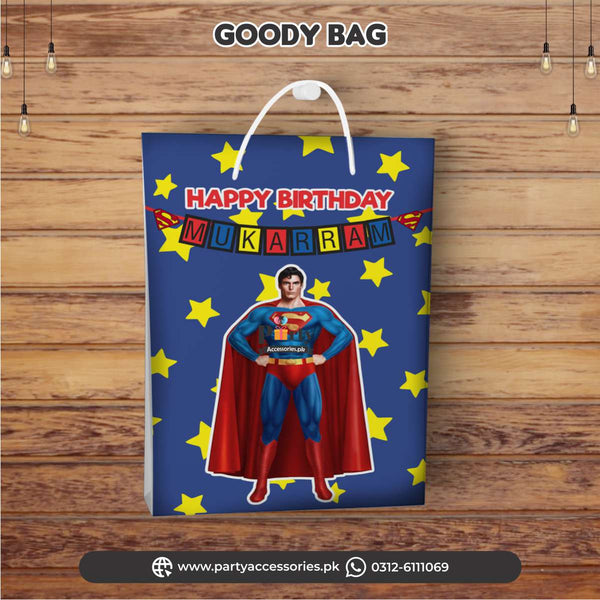 superman theme customized goody bags 