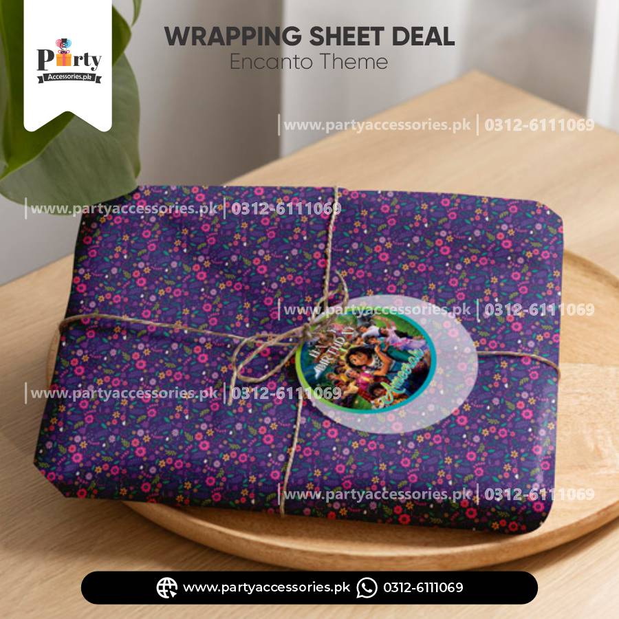 Encanto-Themed Gift Wrapping Sheet with Tag & Ribbon – PartyAccessories ...