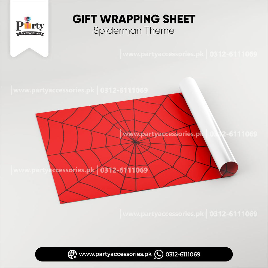 spiderman theme customized wrapping sheets 