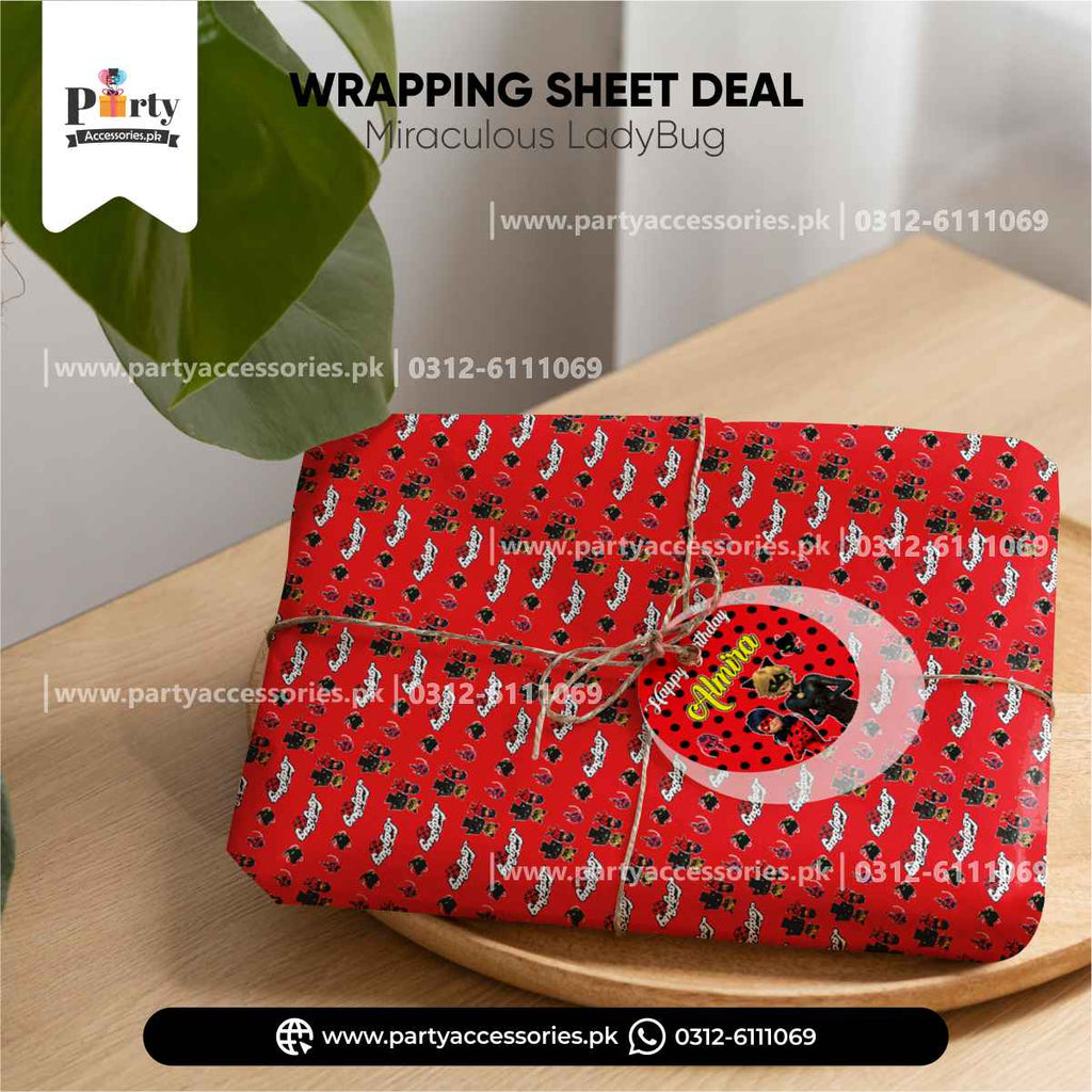 Miraculous Ladybug theme wrapping sheet deal