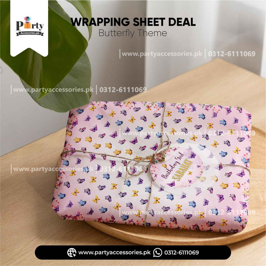 Butterfly Theme Gift Wrapping Sheet set