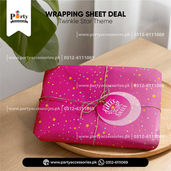 Gift Wrapping Sheet set In Twinkle Star Theme 