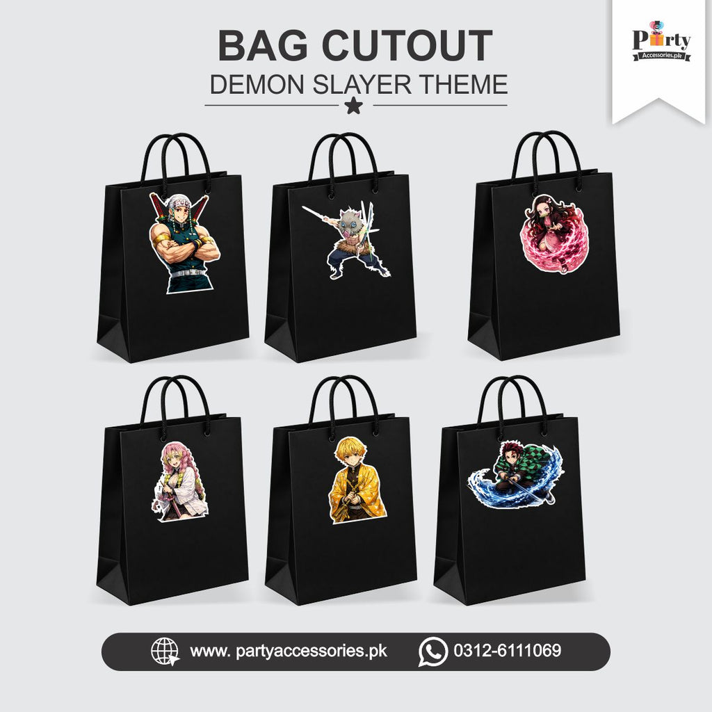 Demon Slayer Theme Cutout Goody Bags – Pack of 6