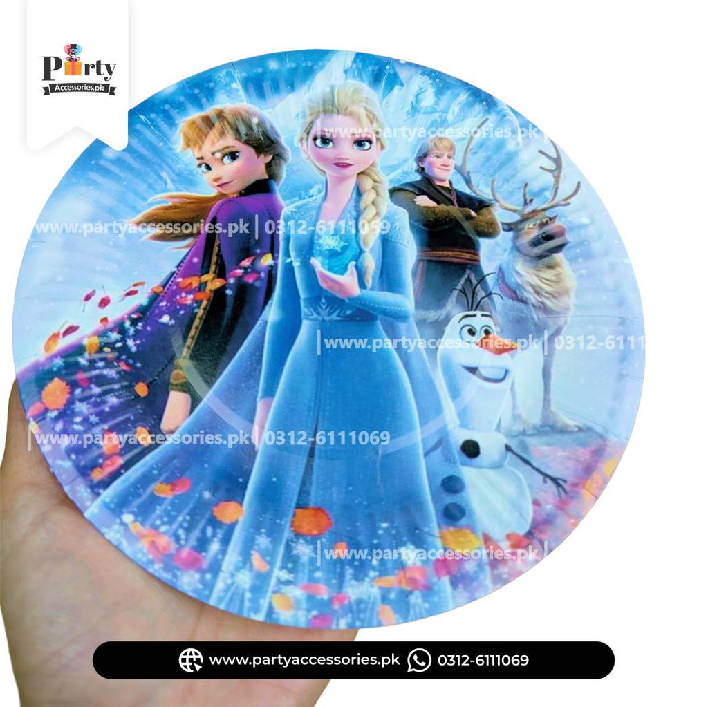 Disposable Paper Plates – Frozen Birthday Theme Decoration 