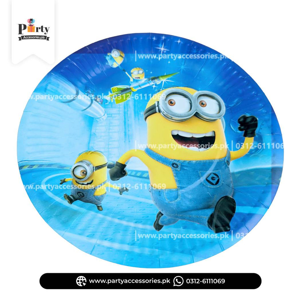 Minion Theme Disposable Paper Plates – Kids Party Tableware