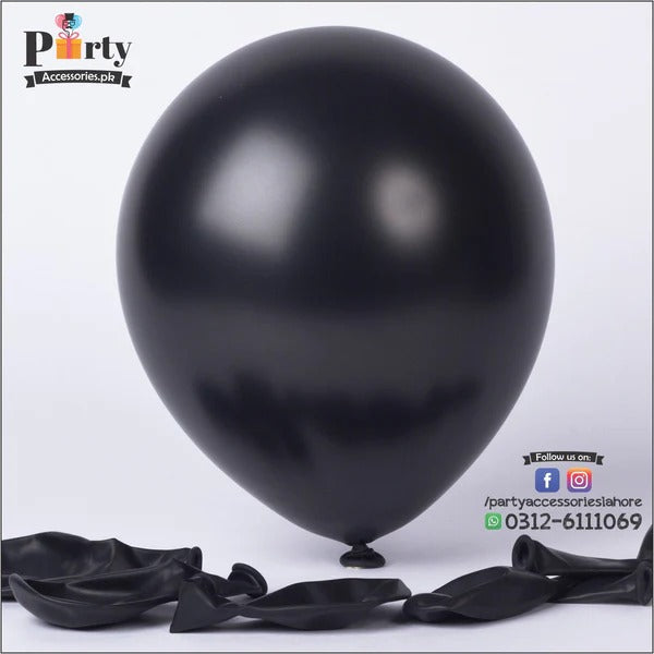 Plain Black Solid color latex balloons  
