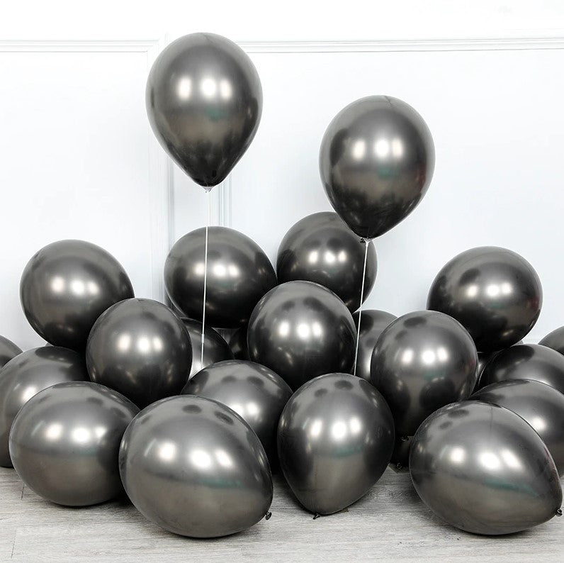 Metallic Latex Chrome Balloons in Money Heist Theme shinny 10 inches