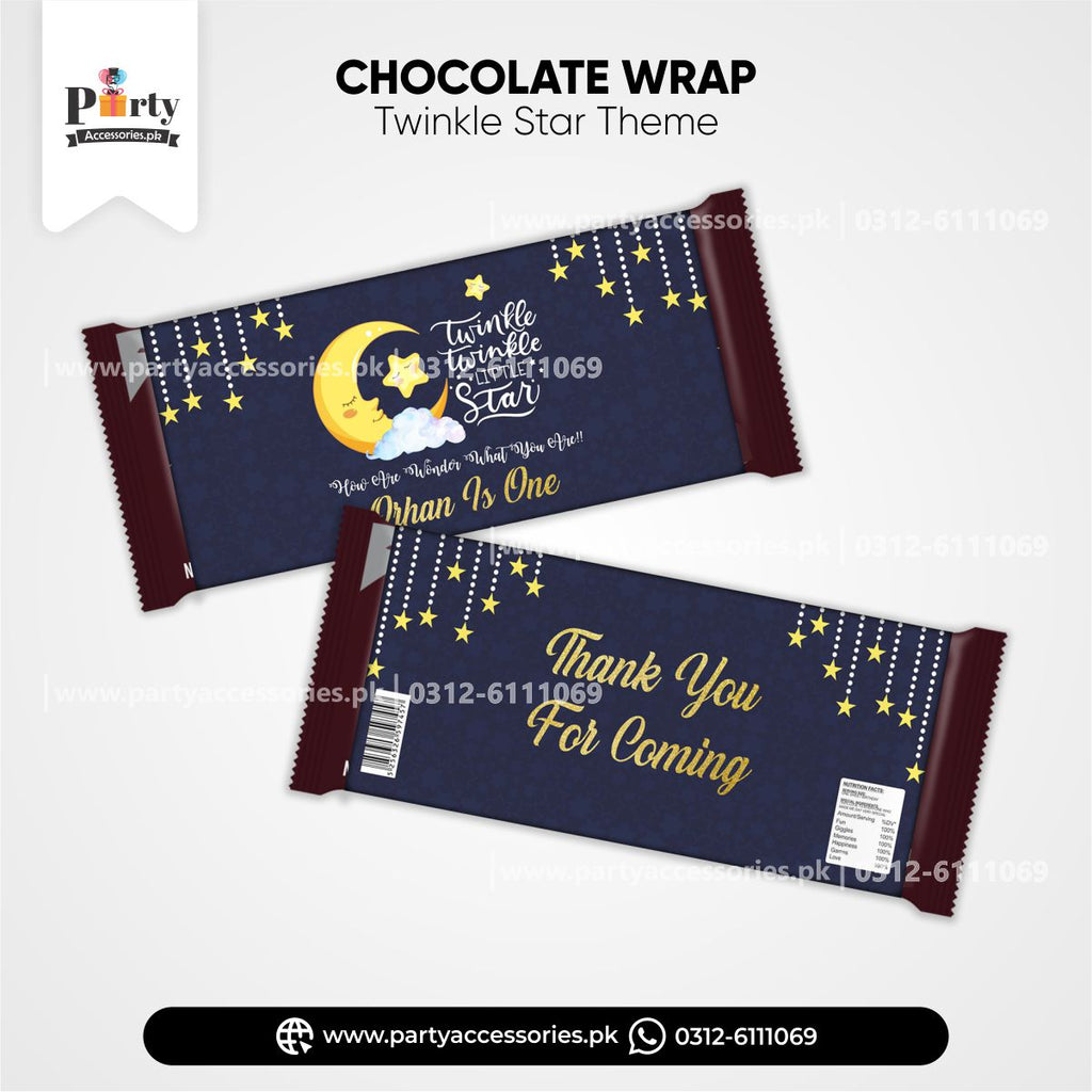 Customized Chocolate Wrap In Twinkle Star Theme