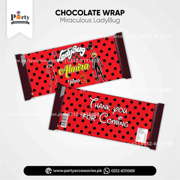 customized Miraculous ladybug theme chocolate wrap