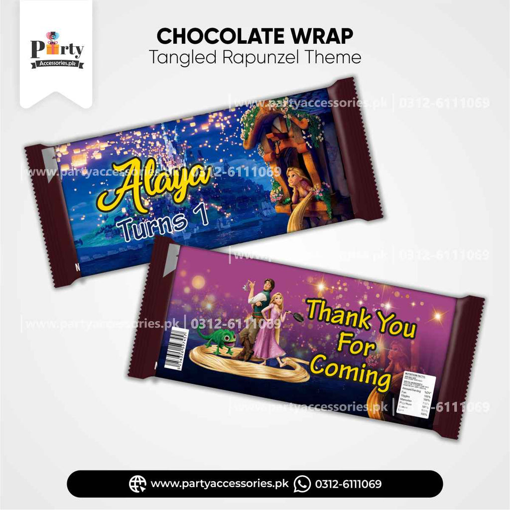 Customized Chocolate Wrap in Tangled Rapunzel Theme