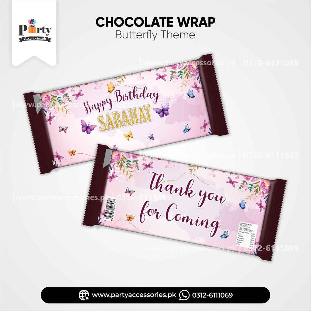 Butterfly Theme Chocolate Wrapper