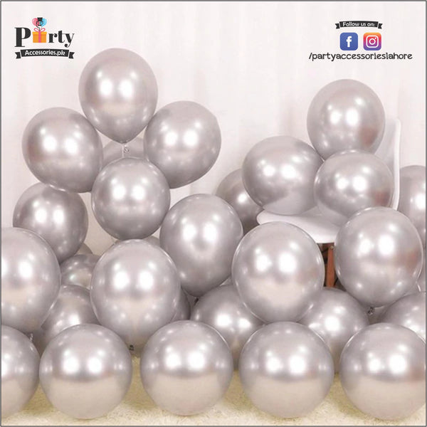 boss baby theme silver Metallic chrome balloons