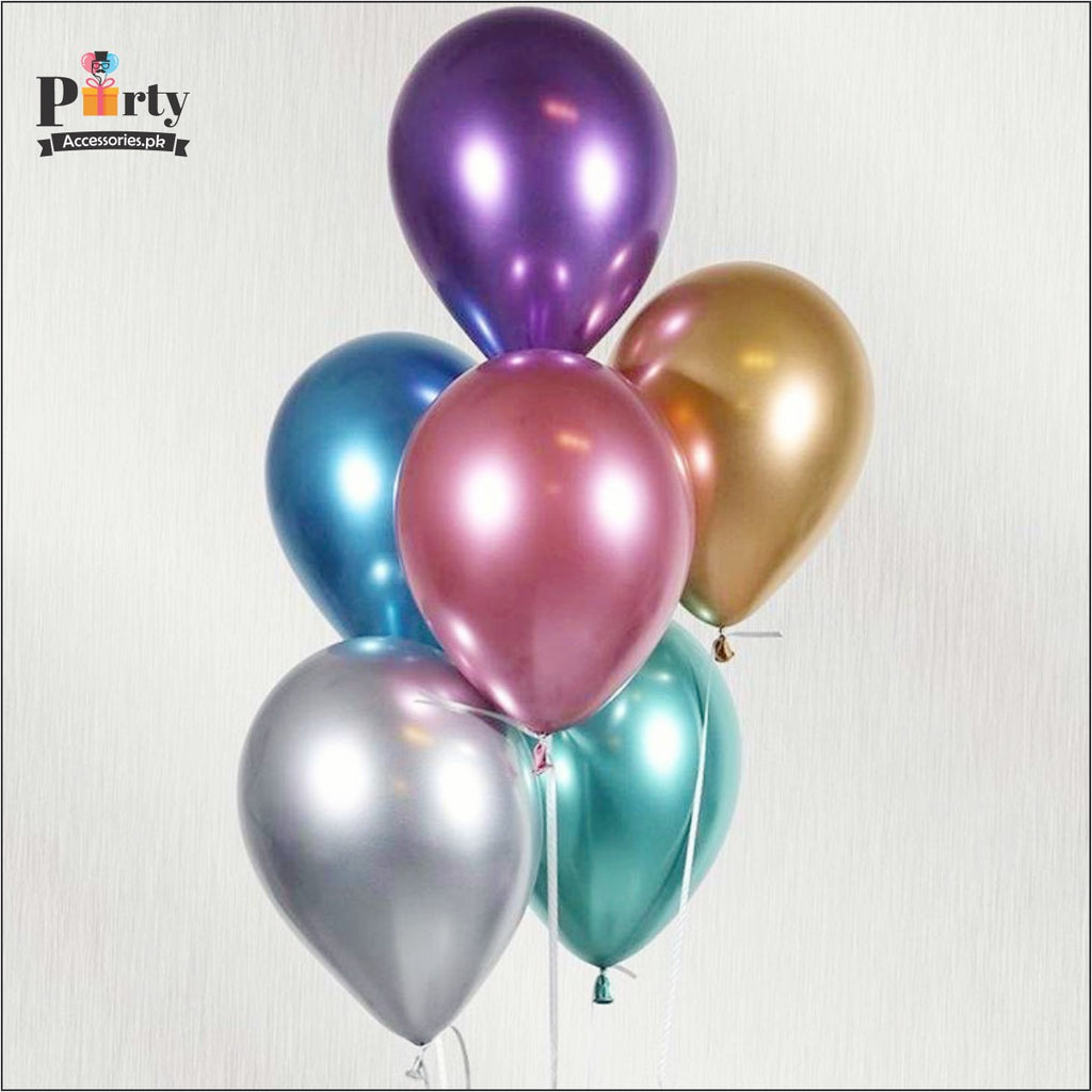 mix color chrome balloons in among us theme