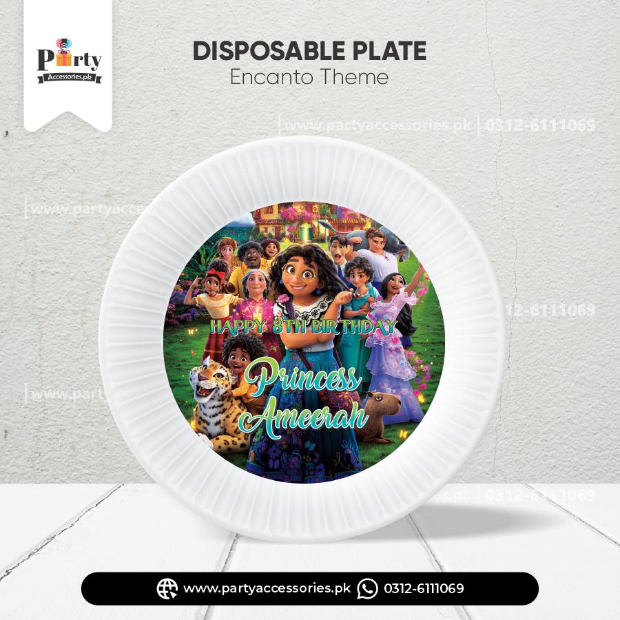 customized encanto theme disposable paper plates 
