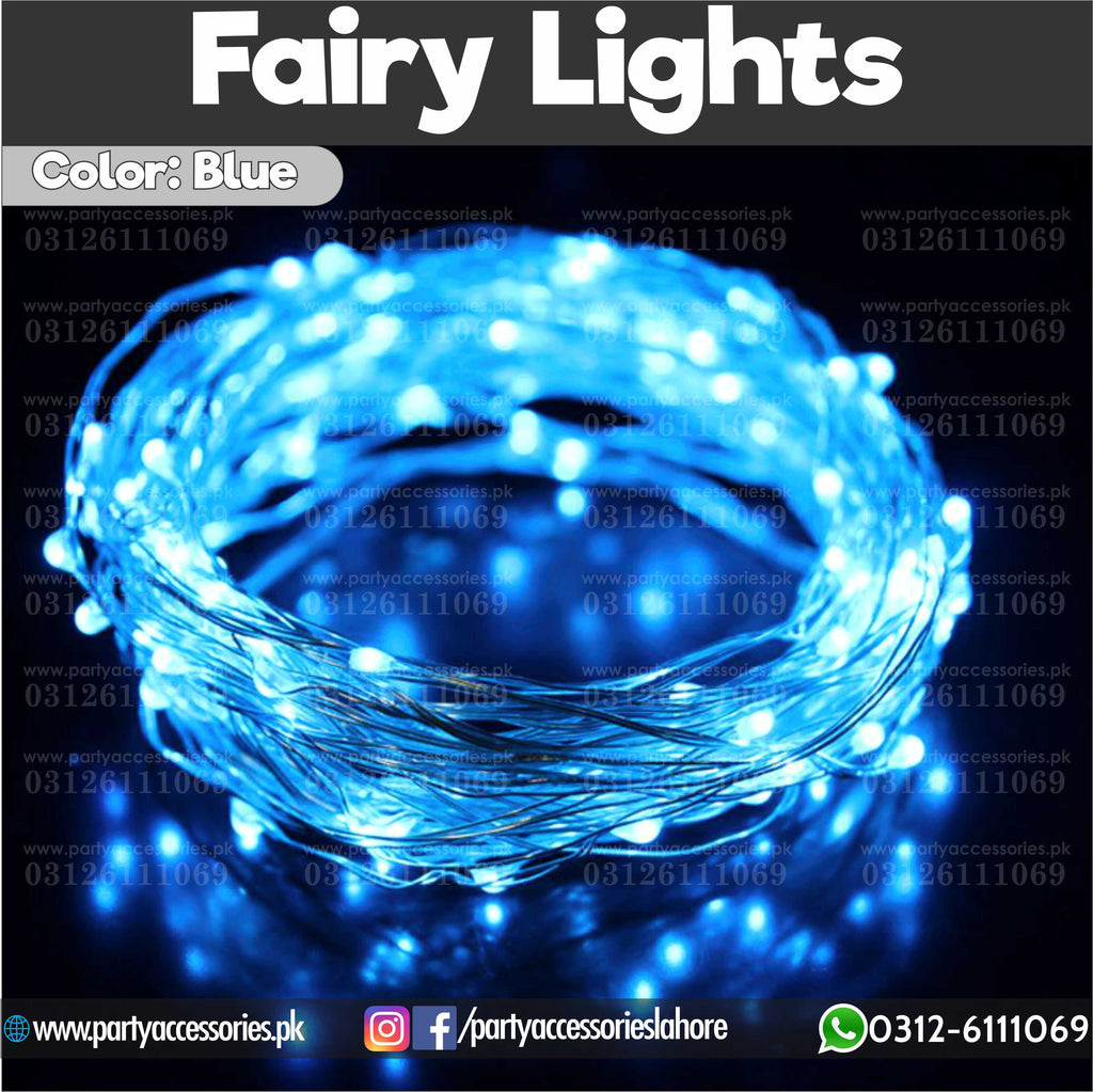 BLUE FAIRY LIGHTS IN SUPERMAN THEME BIRTHDAY PARTY DECORATION