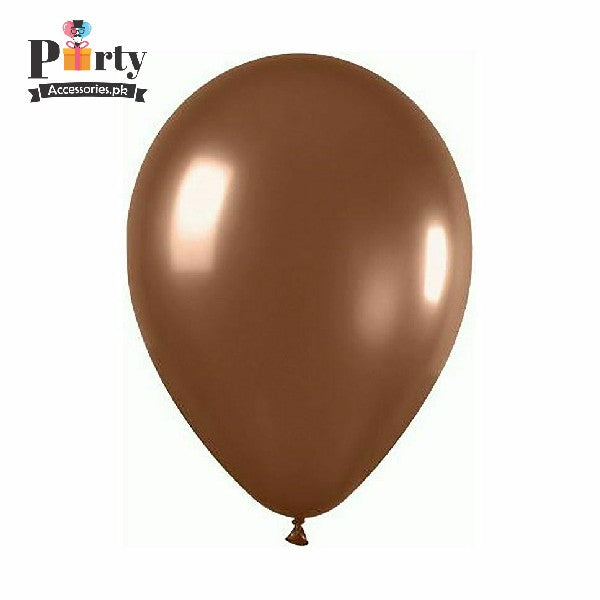solid color brown latex balloon