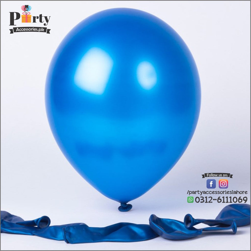 plain color blue balloons