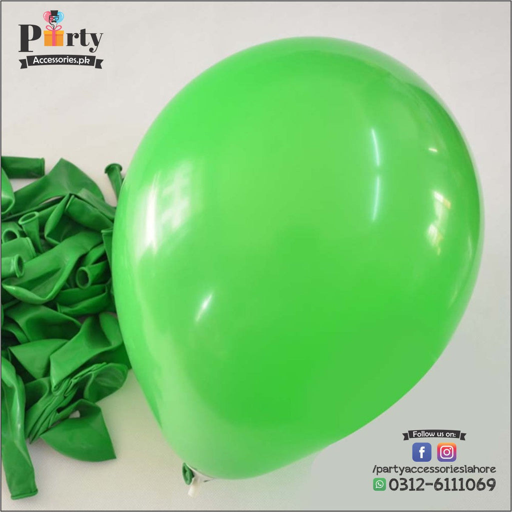 green balloons in among us theme