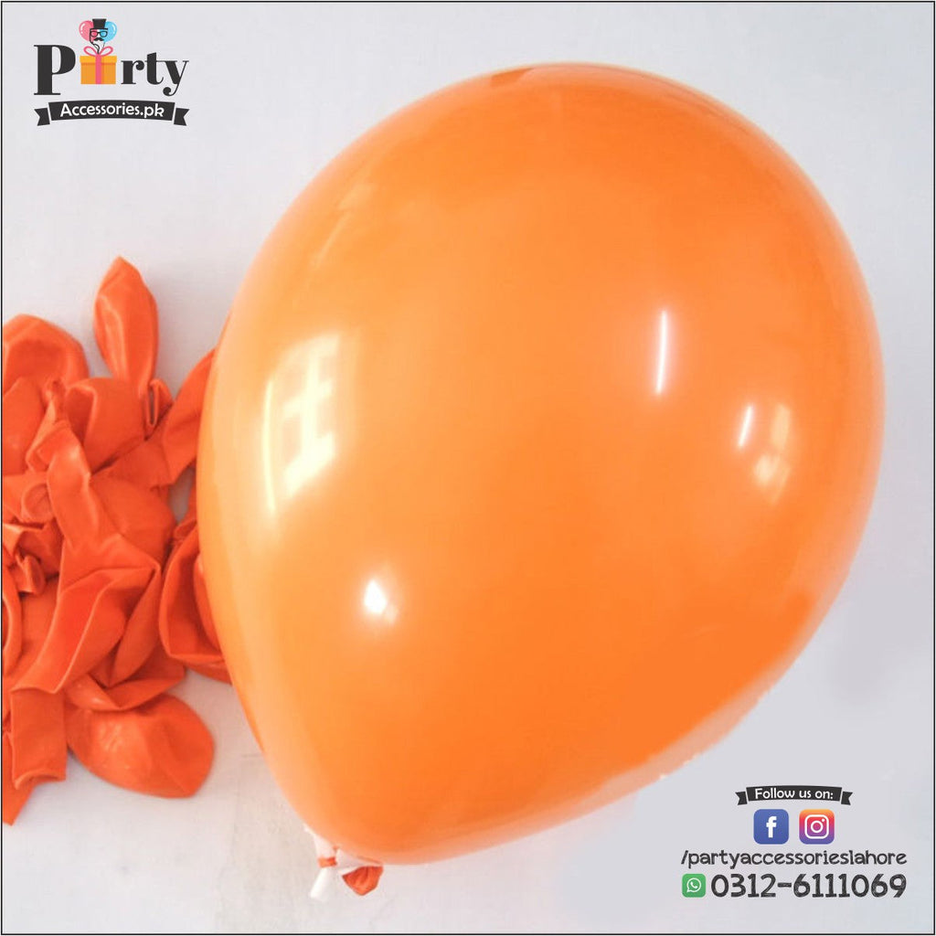 orange color balloons for among us theme party 