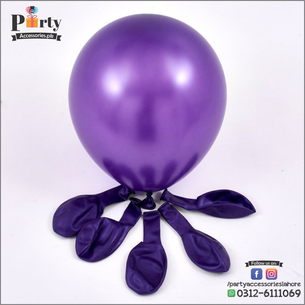 latex balloons in purple color