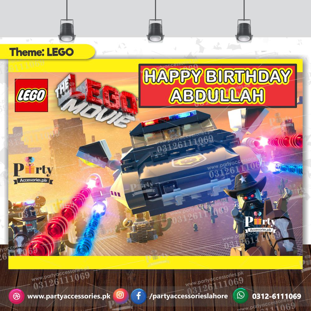 Lego theme Customized Backdrop for Birthday Party Decoration 