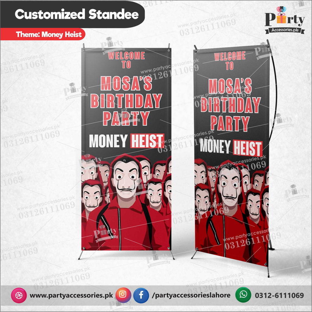 Money Heist theme Customized Welcome Standee