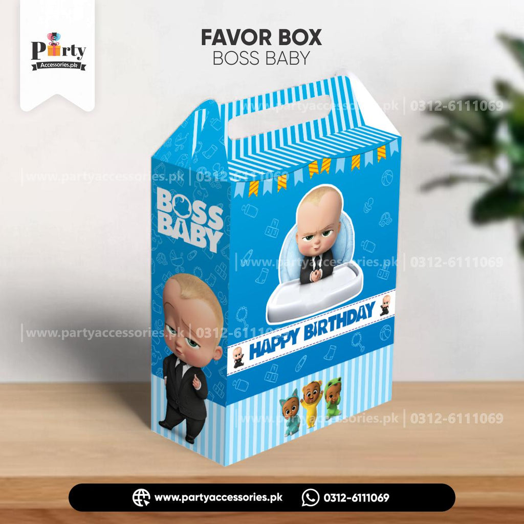 Boss Baby theme Birthday Goody Boxes (Pack of 6) - Customizable Party Favors