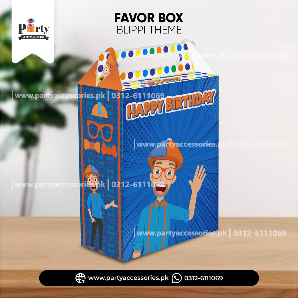 Blippi Theme Favor Boxes