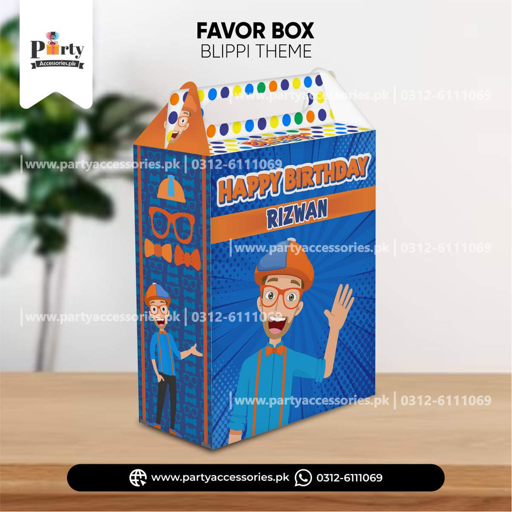 Blippi Theme Goody Boxes – Customizable Party Favors