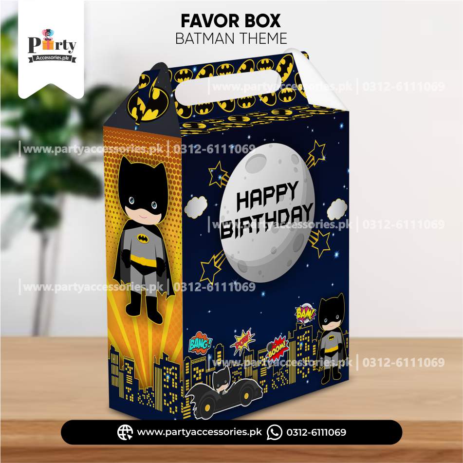 Batman Theme Favor Goody Boxes