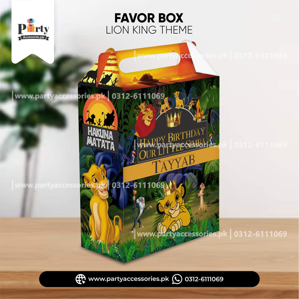 Lion King Theme Customized Goody Boxes