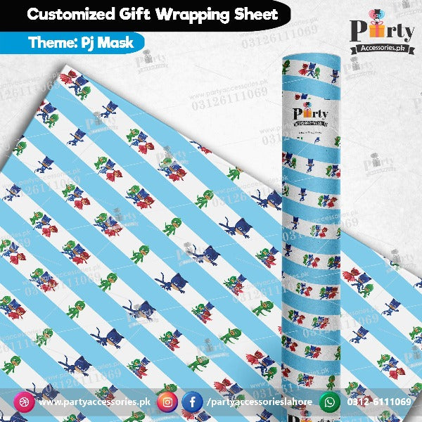 PJ Mask theme birthday party Gift wrapping sheets