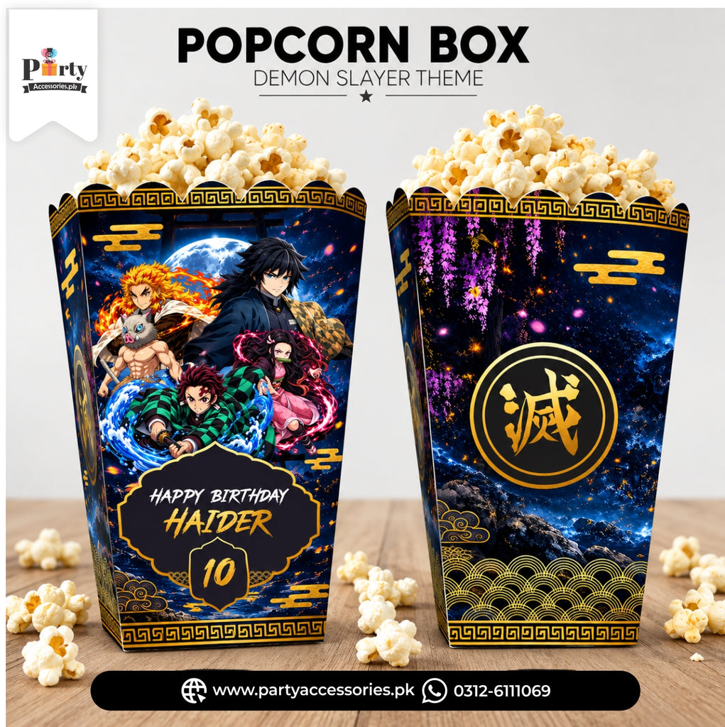 Demon Slayer Theme Customized Popcorn Boxes