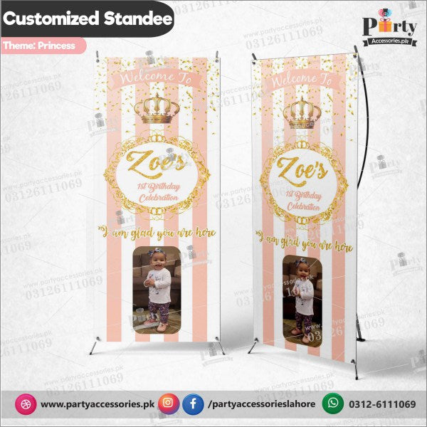 Disney Princess Theme Birthday Party | Customized Welcome Standee for Entrance Decoration