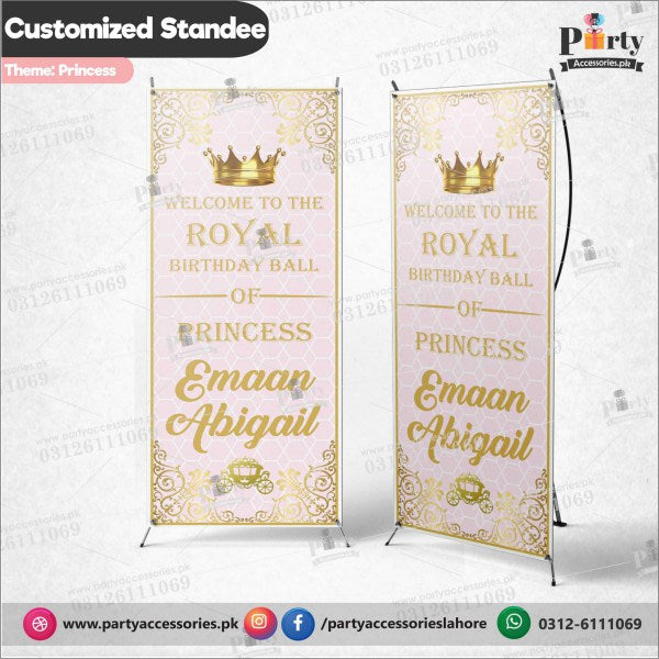 Disney Princess Theme Birthday Party | Customized Welcome Standee for Entrance Decoration
