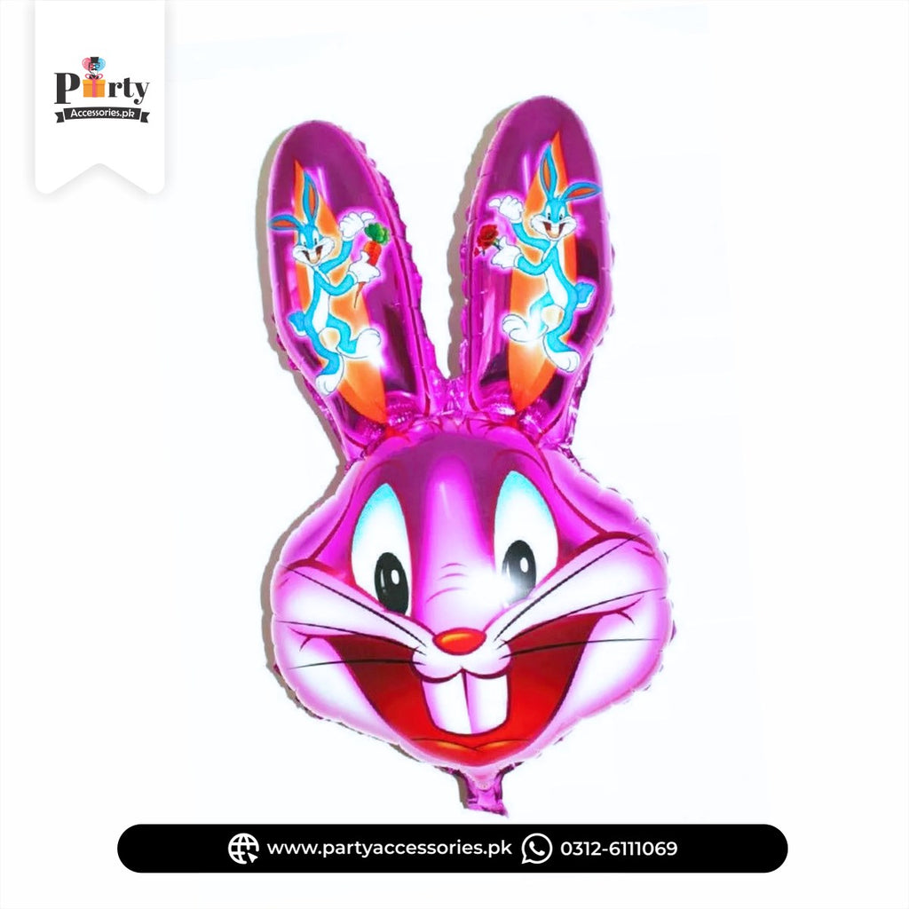 Bunny Face Foil Balloon – Cute Party Decoration Balloon