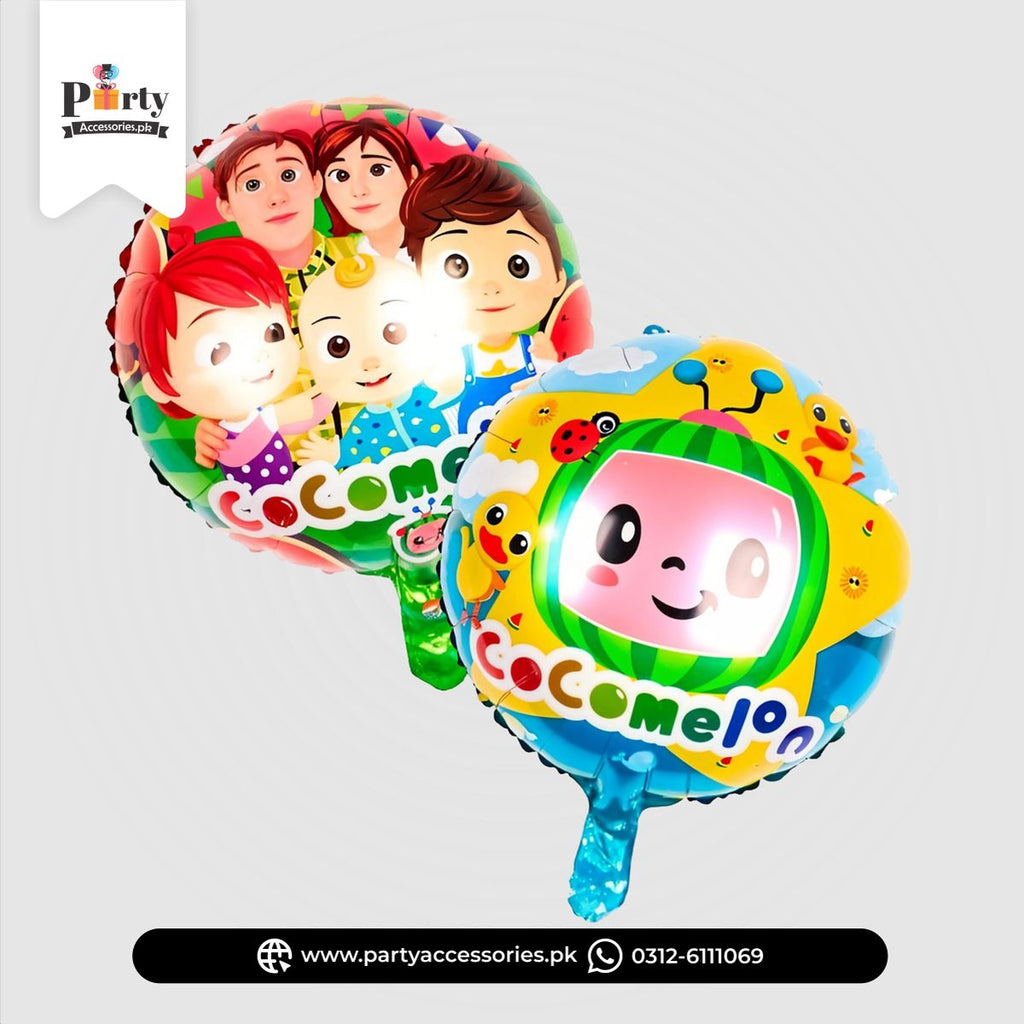 CocoMelon Theme Printed Round Foil Balloon