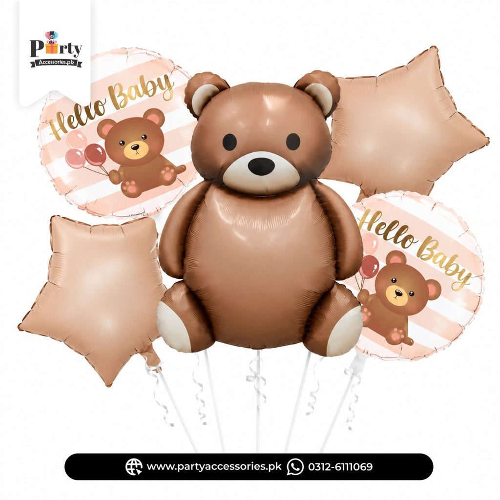 Hello Baby Foil Balloons Set for party decoration 