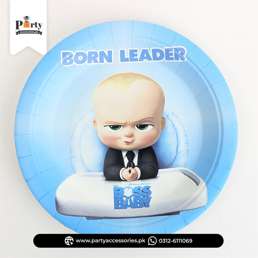 Boss Baby Theme Disposable Paper Plates 