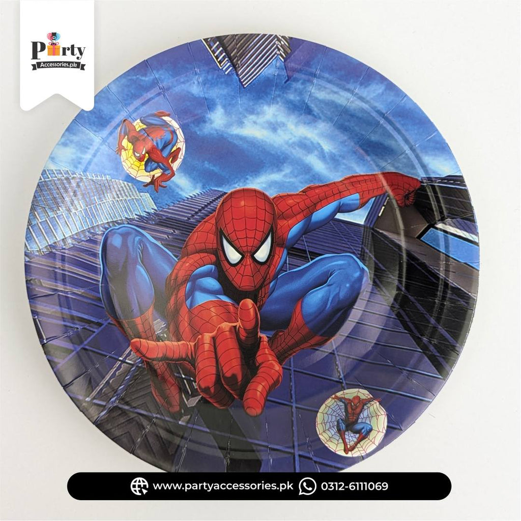 Spider Man Theme Disposable Paper Plates 