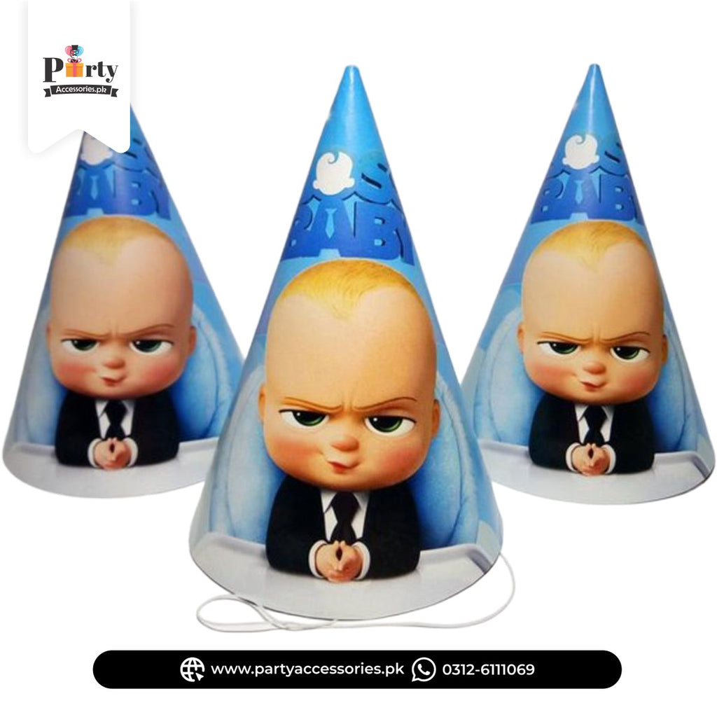 Boss Baby Theme Party Cone Caps