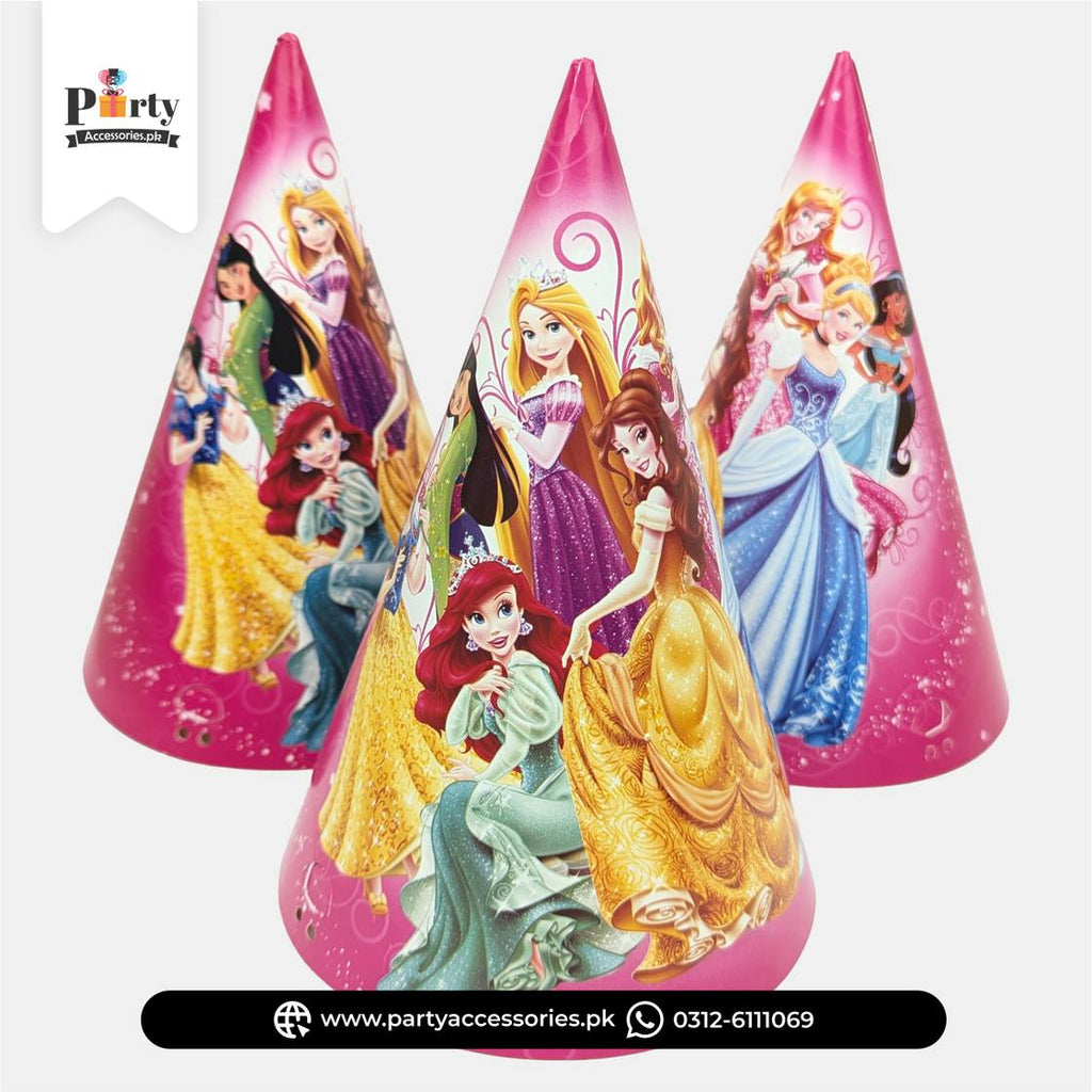 Disney princess party celebration cone caps
