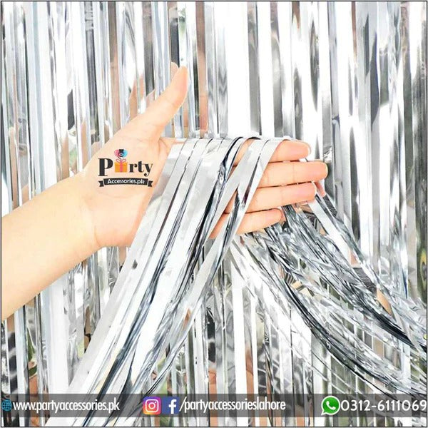 wednesday addams silver foil curtain 