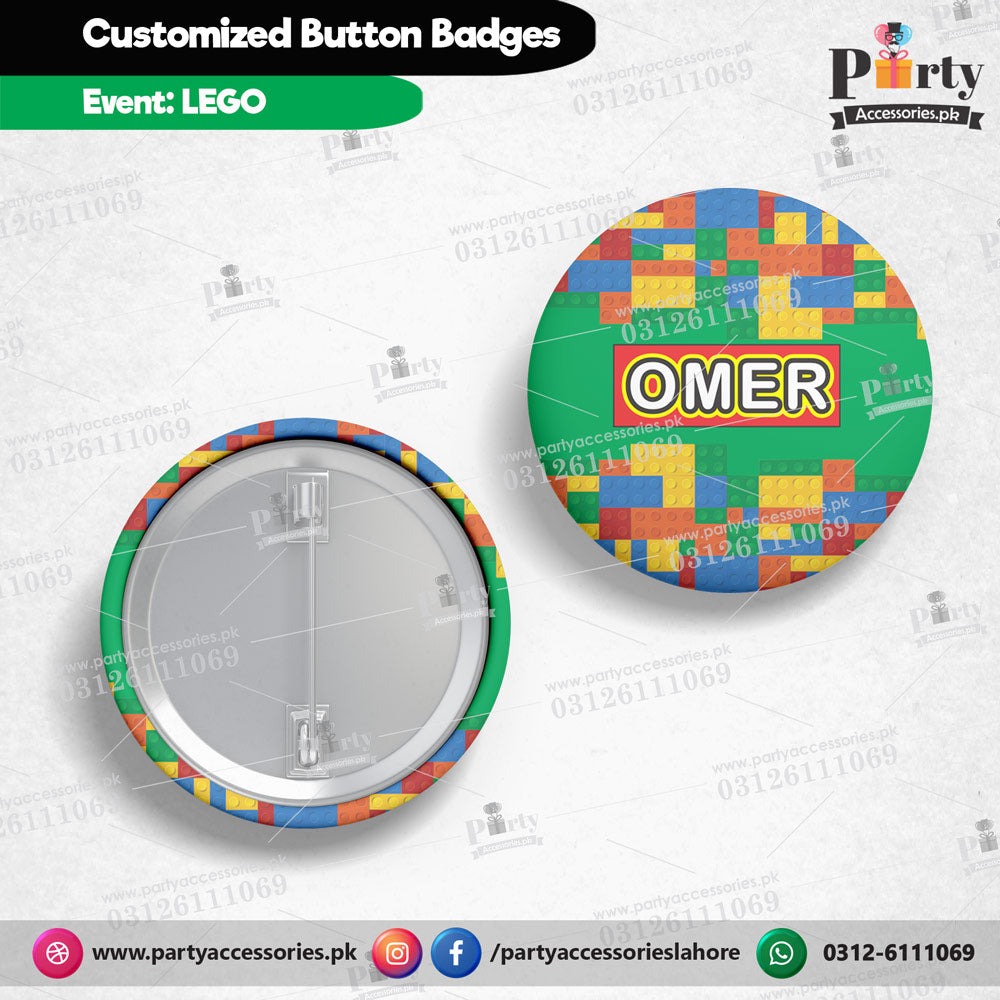 Lego theme customized button badge