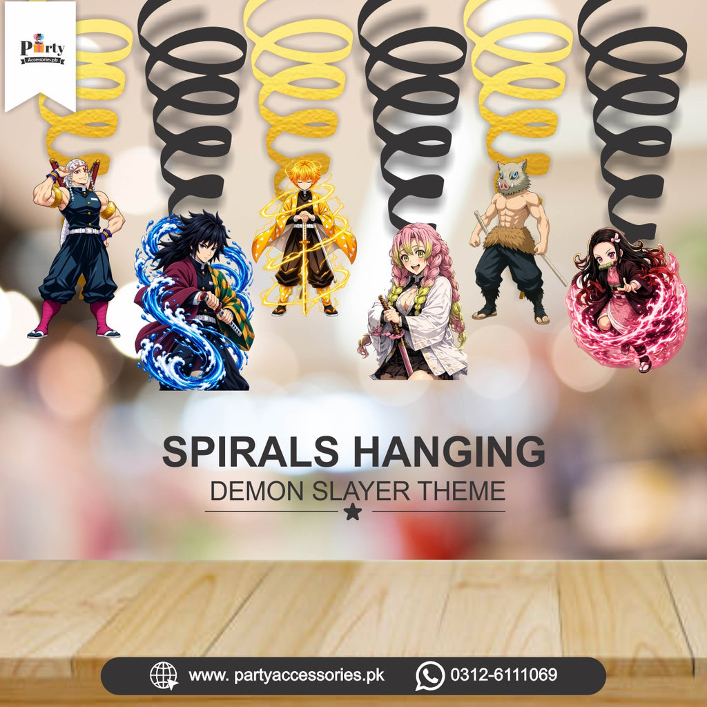 Demon Slayer Theme Spiral Hanging Swirls Decoration
