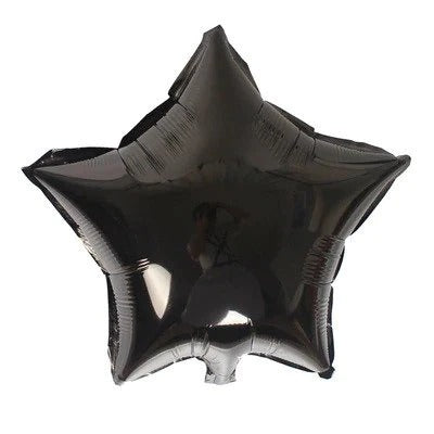 Star shape foil balloons in black color for party decoration