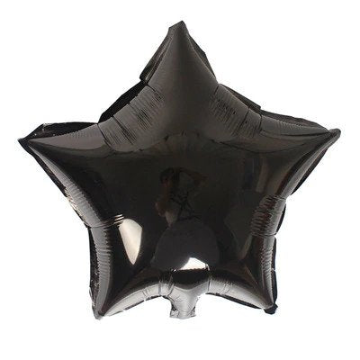 among us theme decoration foil star balloon in black color 